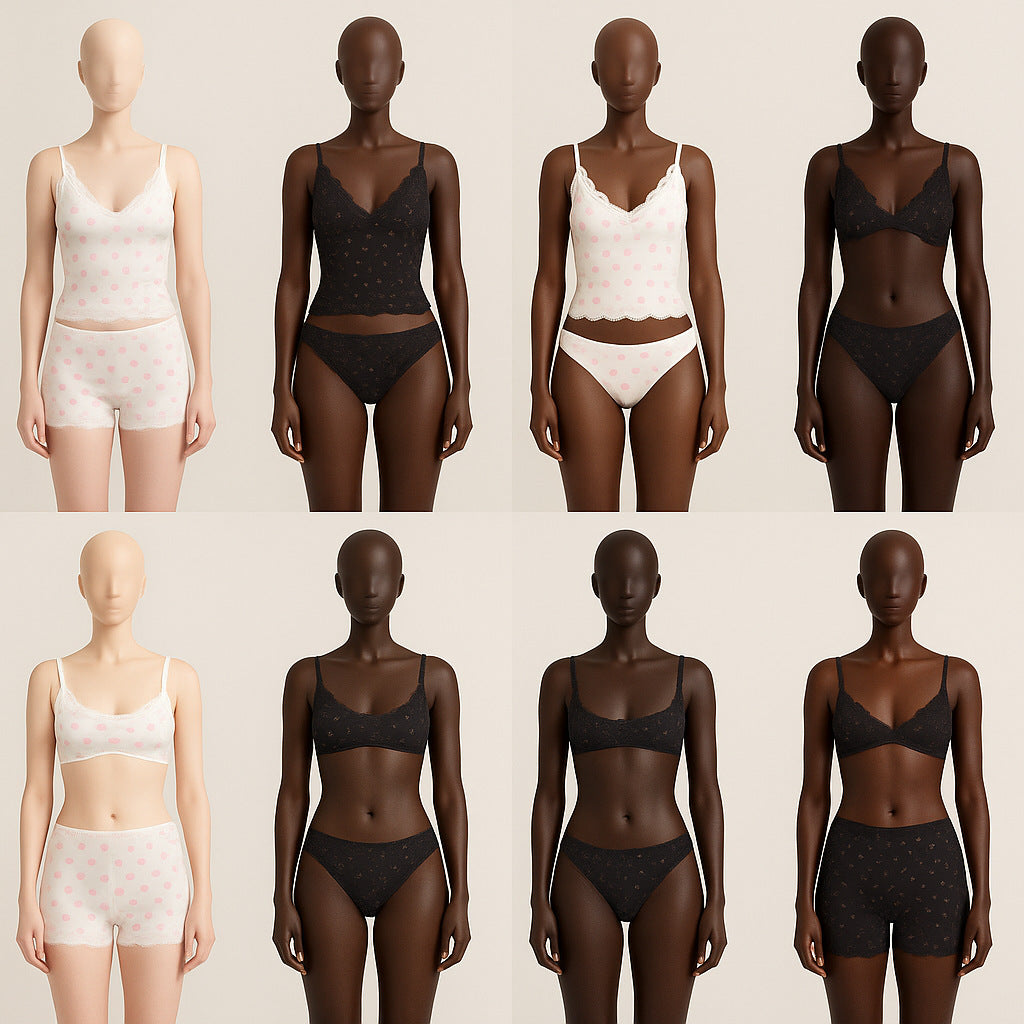 Triangle Cami&Boy Short&Dipped Thong&Scoop Bralette&Tanga