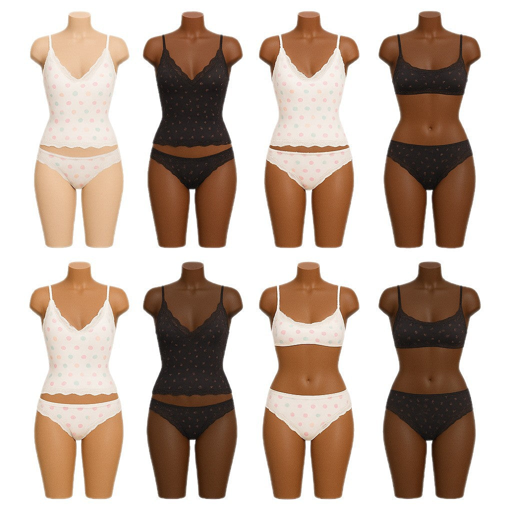 Triangle Cami&Boy Short&Dipped Thong&Scoop Bralette&Tanga