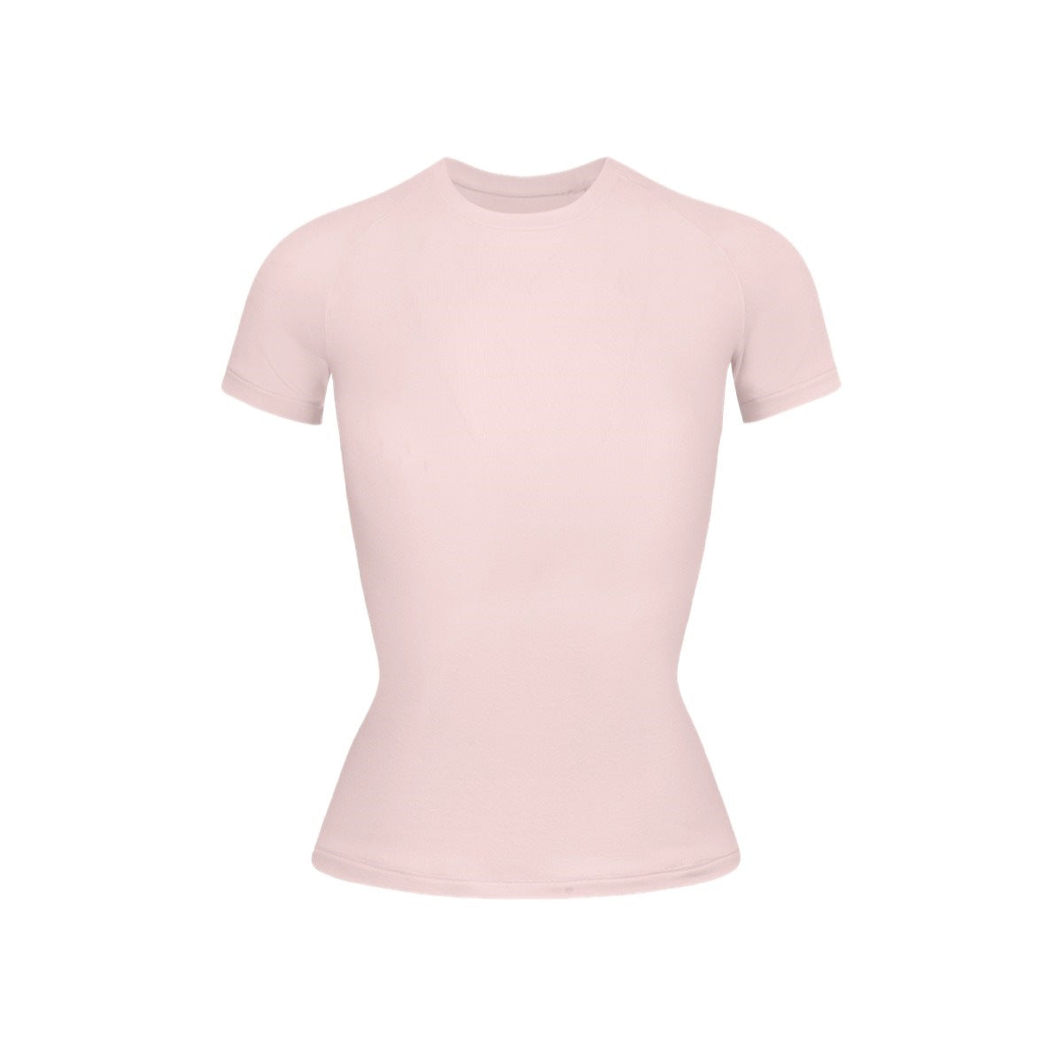 Cotton Jersey短袖T恤女弹力上衣圆领修身打底衫