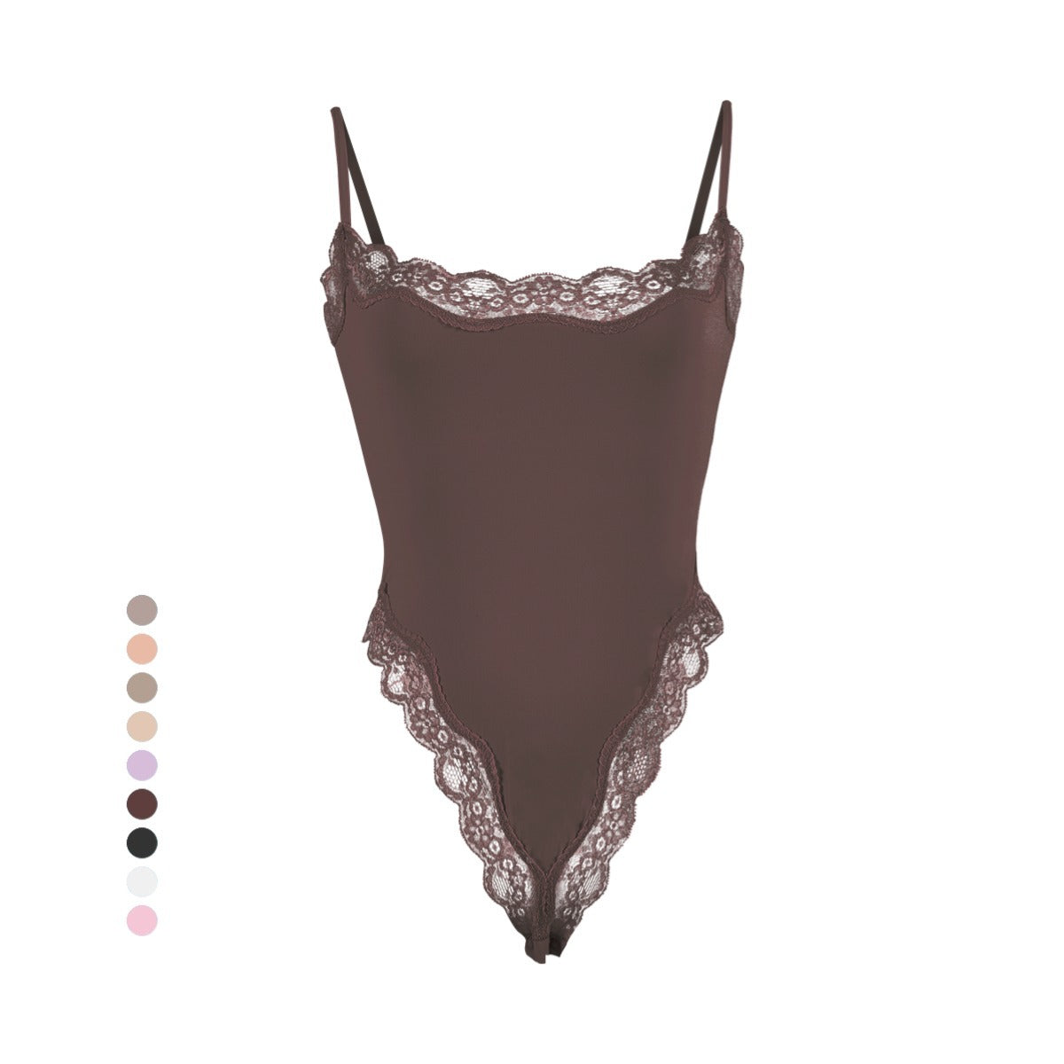 Lace Camisole Bodysuit塑身连体衣蕾丝花边性感吊带紧身衣Skims