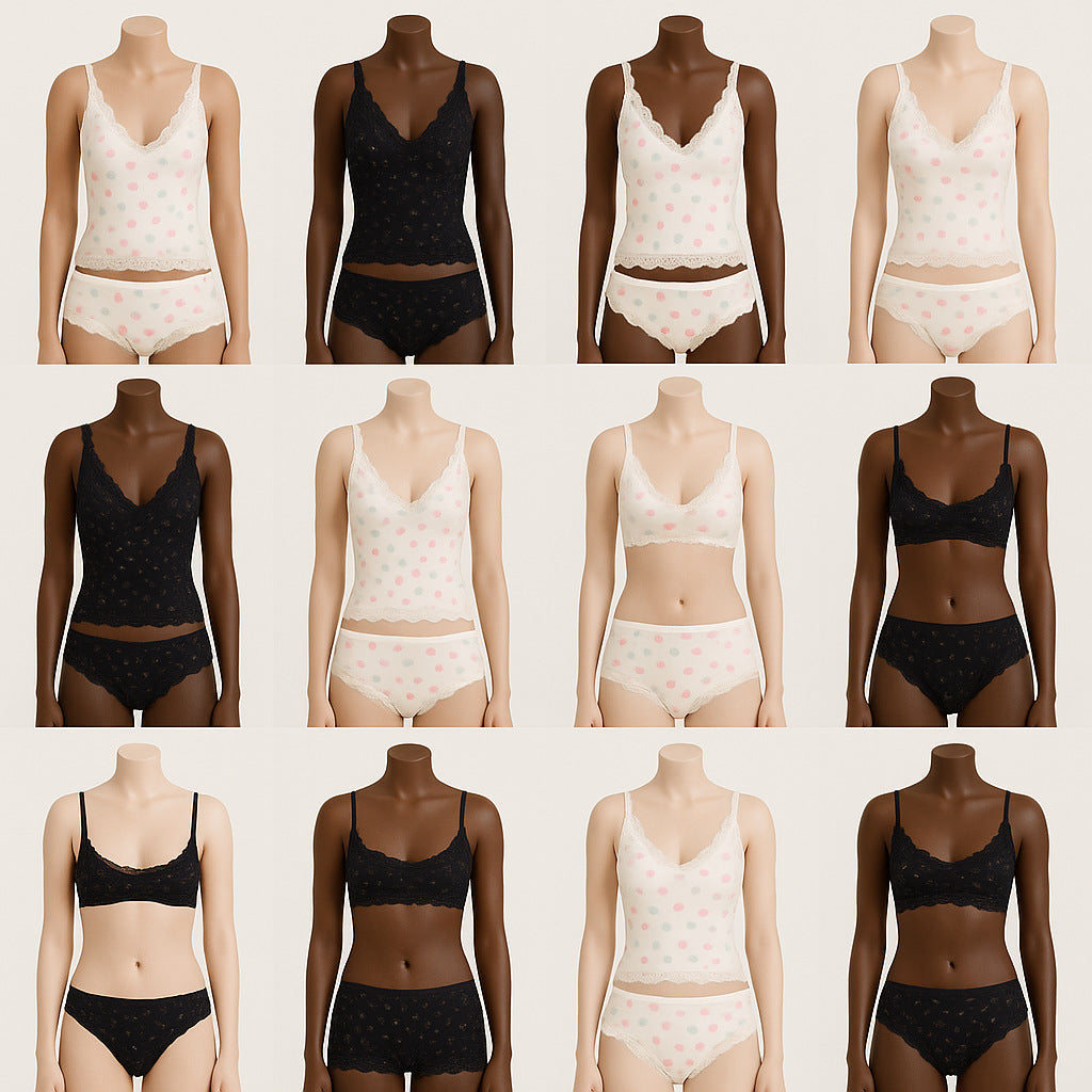 Triangle Cami&Boy Short&Dipped Thong&Scoop Bralette&Tanga