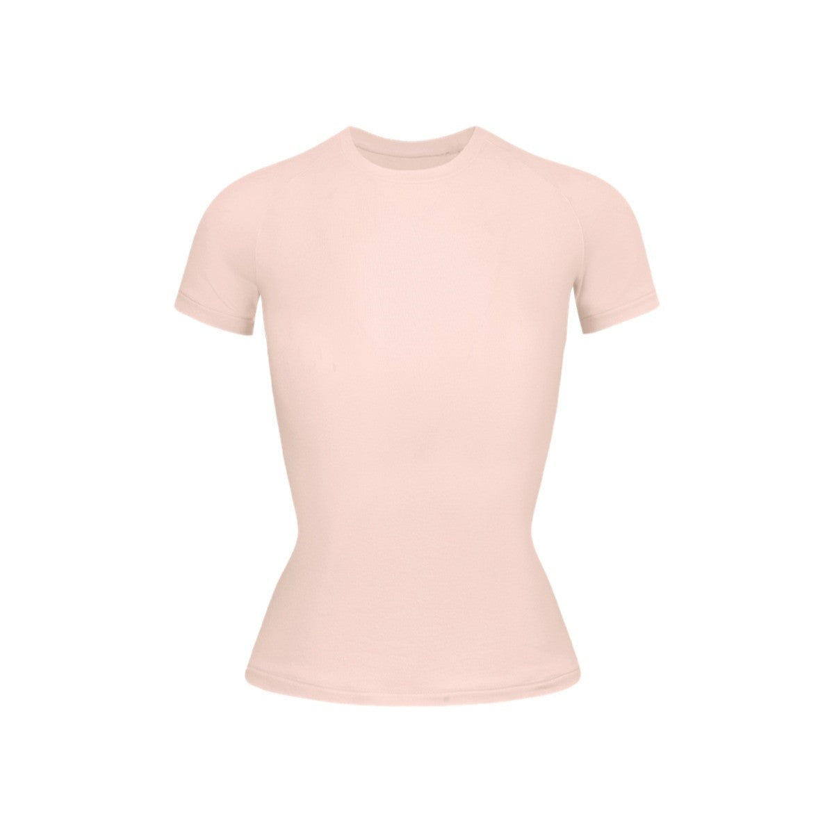 Cotton Jersey赵露思同款卡戴珊短袖T恤女弹力上衣圆领修身打底衫