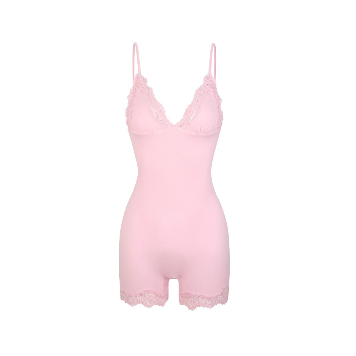 Lace Triangle Onesie性感塑身衣蕾丝花边连体衣无衬垫三角罩杯