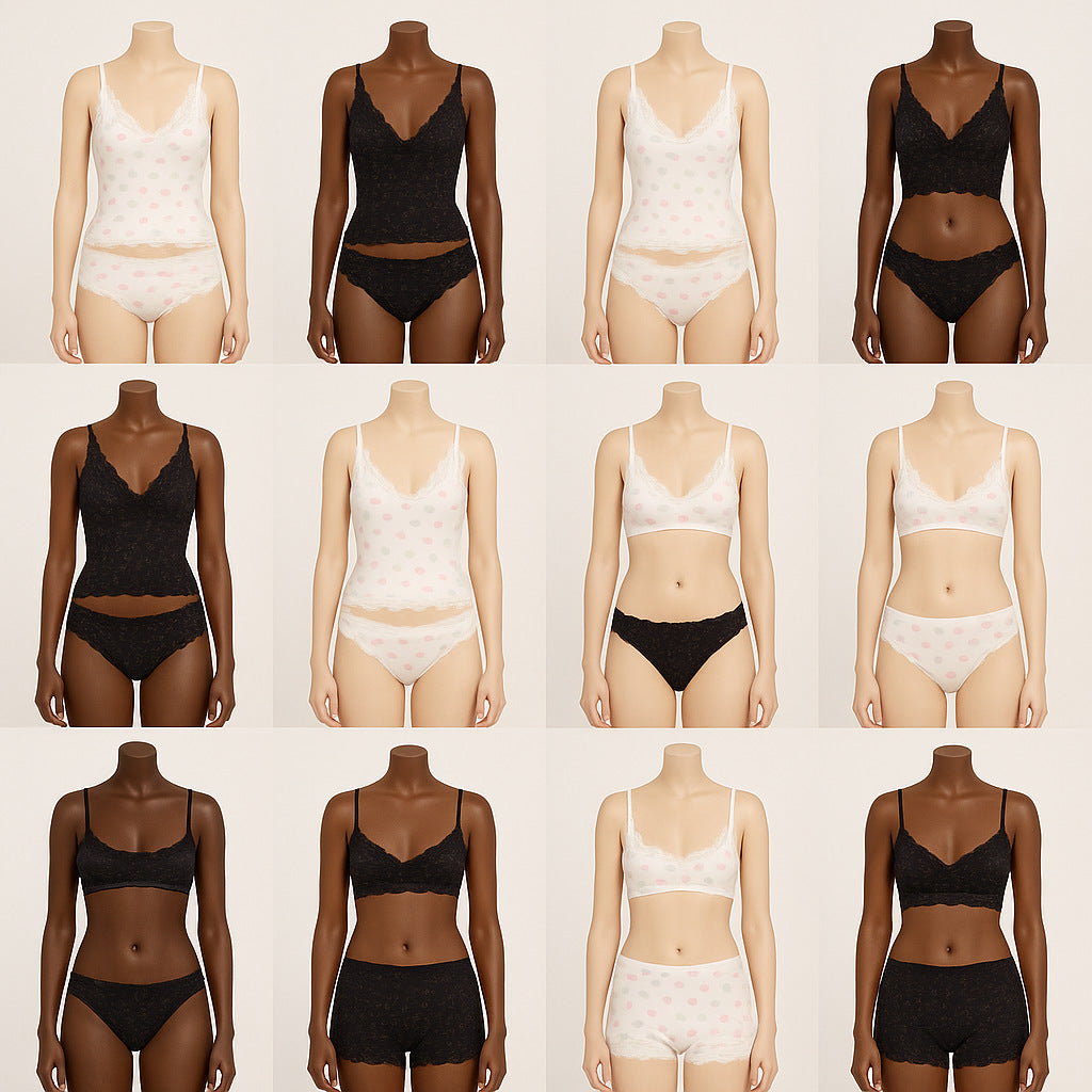 Triangle Cami&Boy Short&Dipped Thong&Scoop Bralette&Tanga