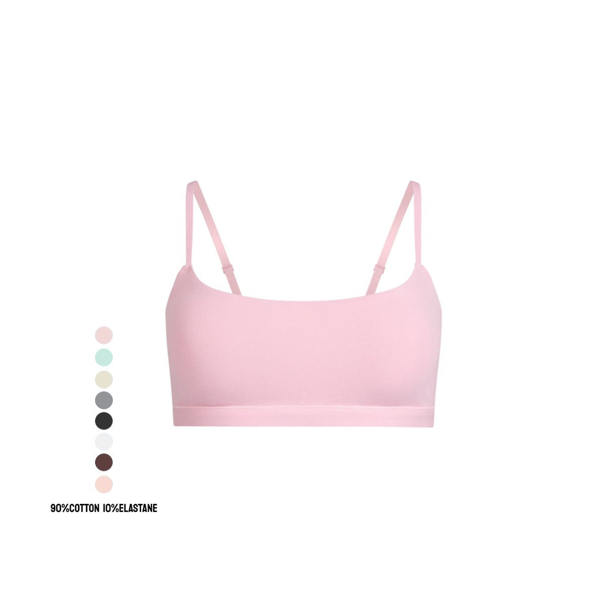 Cotton Jersey Scoop Bralette.Perfect For Layering Or Wearing