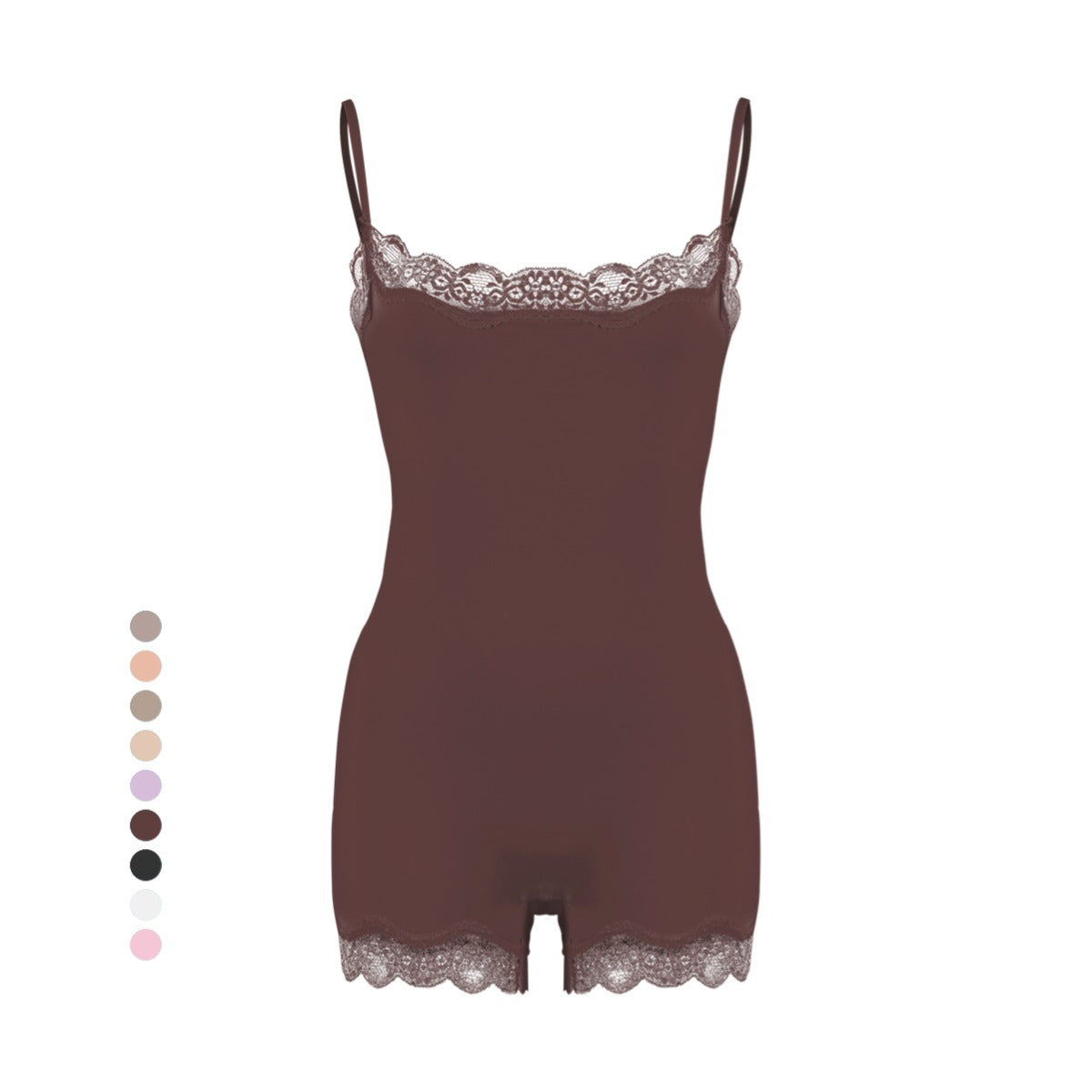 Lace Bodysuit性感蕾丝花边吊带塑身连体衣