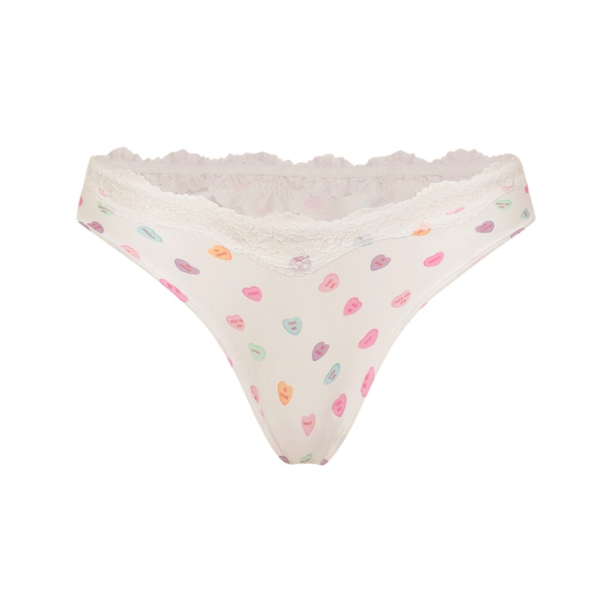 LACE DIPPED THONG蕾丝花边三角丁字裤卡戴珊同款少女心内裤塑身