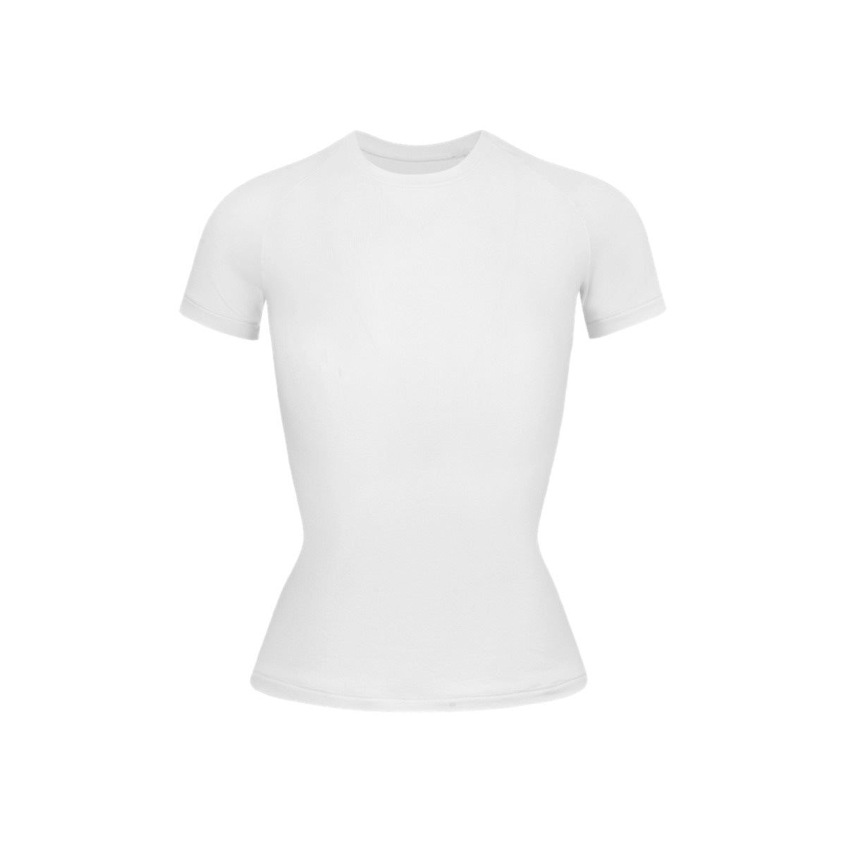 Cotton Jersey赵露思同款卡戴珊短袖T恤女弹力上衣圆领修身打底衫