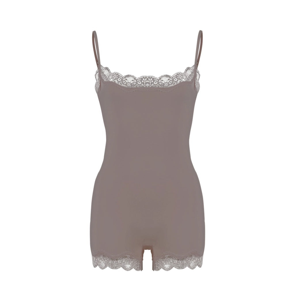 Lace Bodysuit性感蕾丝花边吊带塑身连体衣Kim同款塑身衣skims