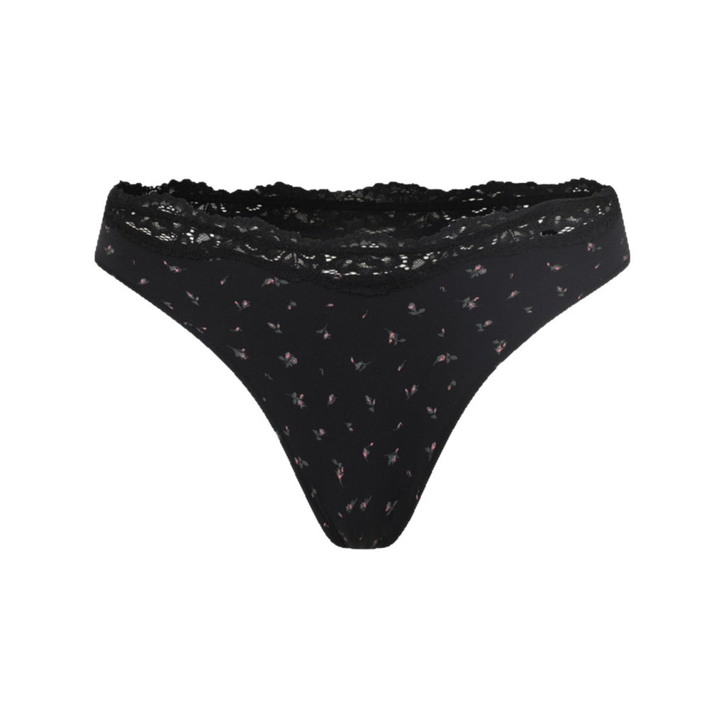 LACE DIPPED THONG蕾丝花边三角丁字裤卡戴珊同款少女心内裤塑身