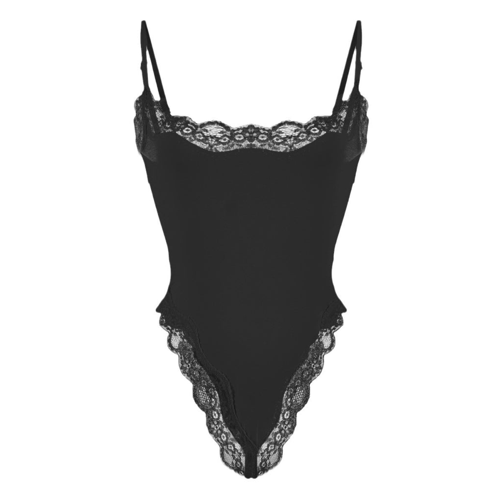 Lace Camisole Bodysuit塑身连体衣蕾丝花边性感吊带紧身衣