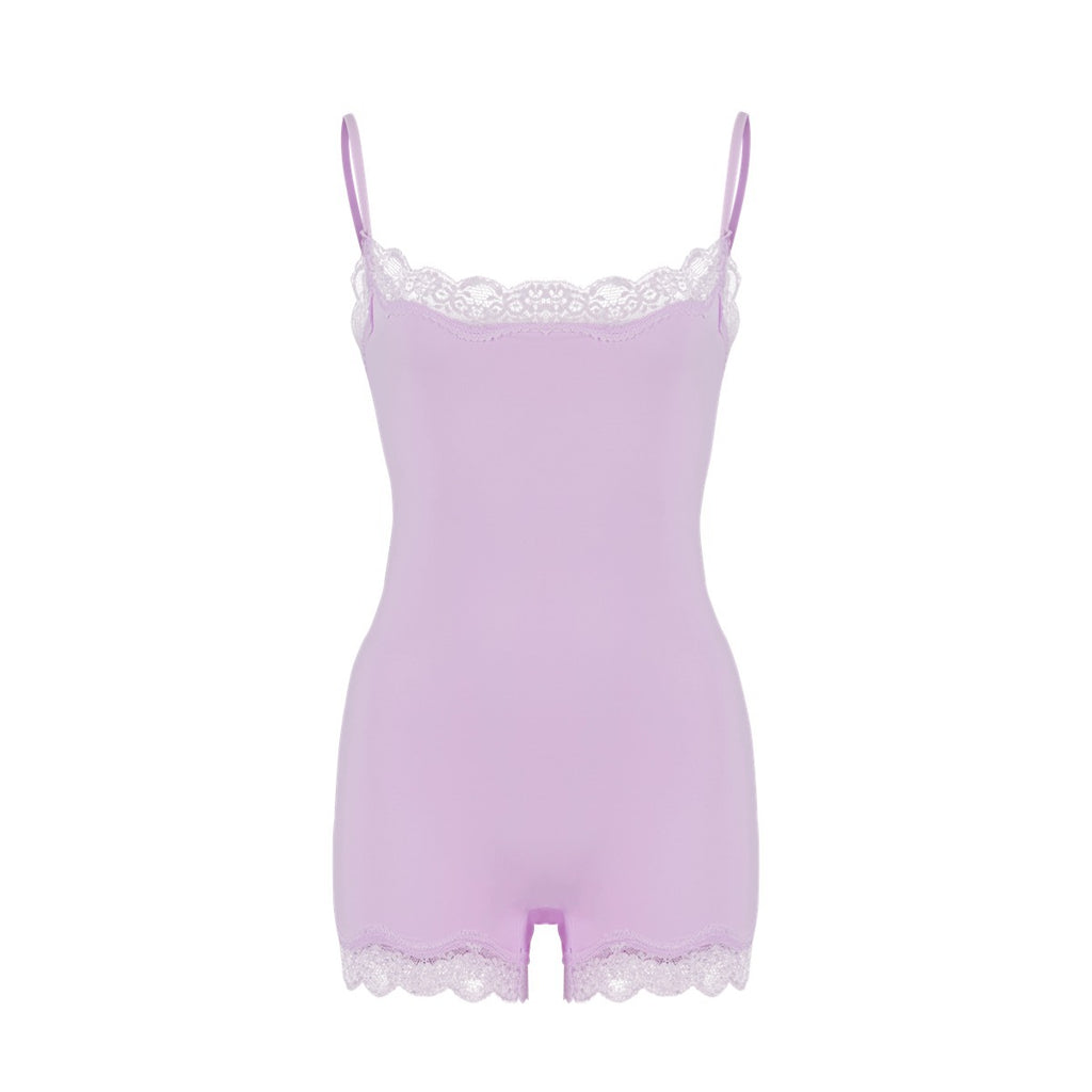 Lace Bodysuit性感蕾丝花边吊带塑身连体衣