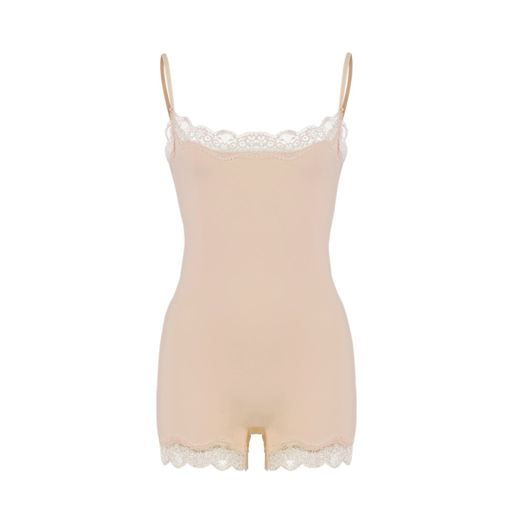 Lace Bodysuit性感蕾丝花边吊带塑身连体衣Kim同款塑身衣skims